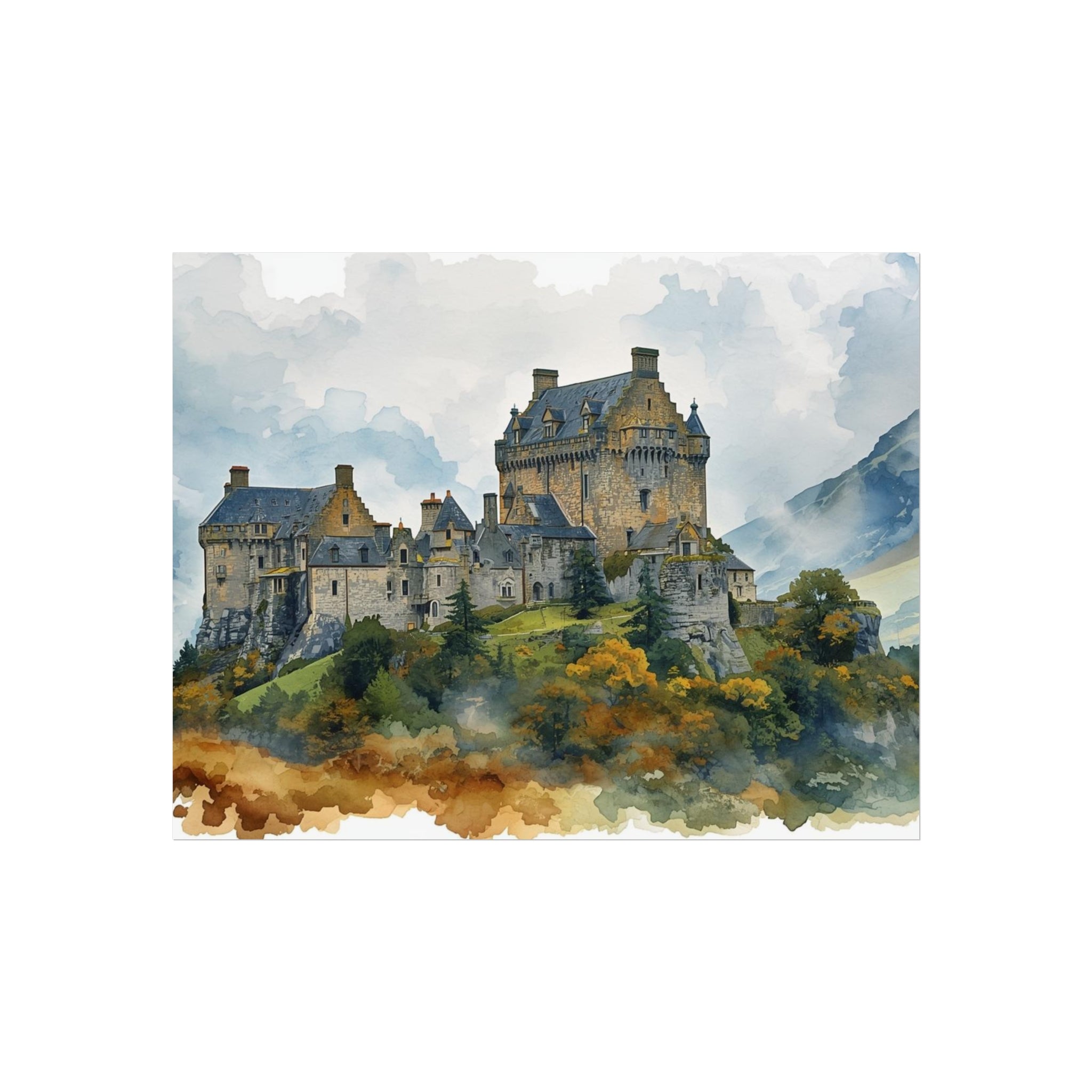 Artistic Scottish Castle Wall Decor Prints Fine Art Posters - Rosetta Creative Boutique